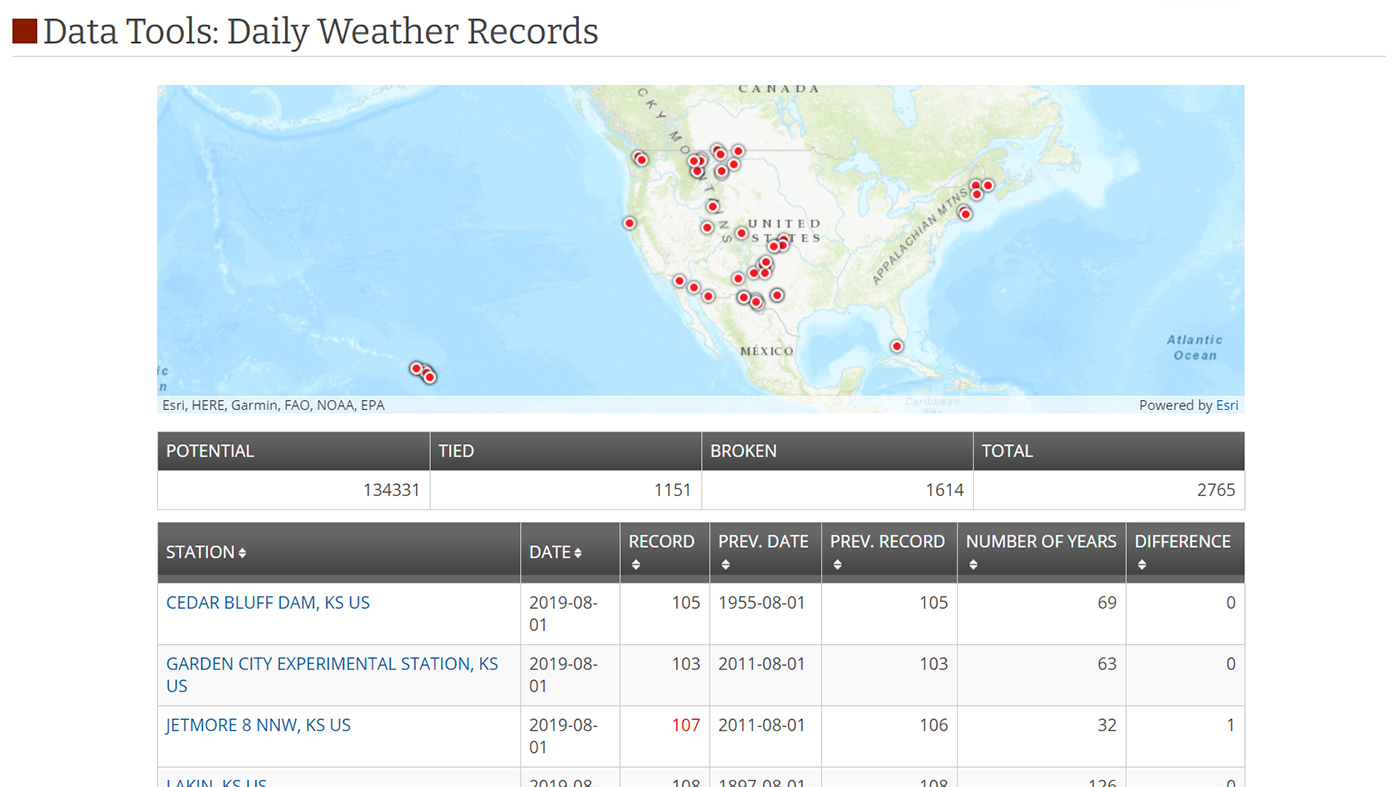 Example full sized image for Record-setting weather - Charts and Maps