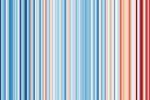 'Climate stripes' graphics show U.S. trends by state and county