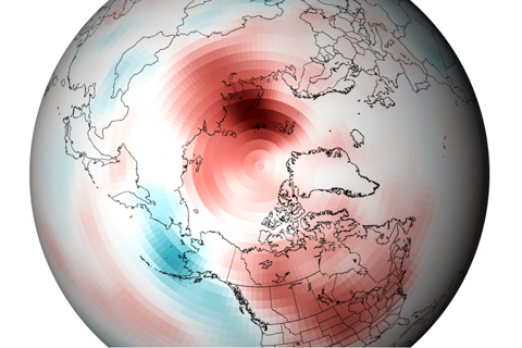 Arctic temperature patterns: 2012 and 2001-2011