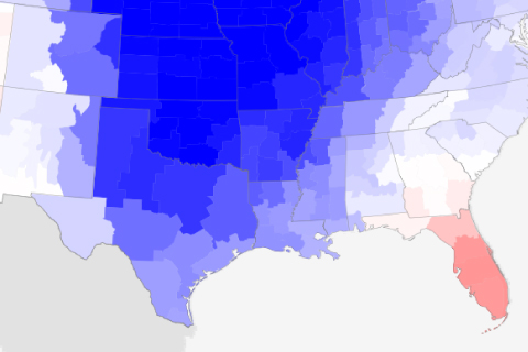 U.S. has cold February, but warm winter