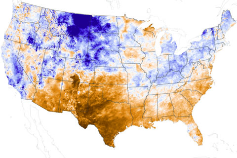 Texas & Southwest See Fraction of Normal Rainfall