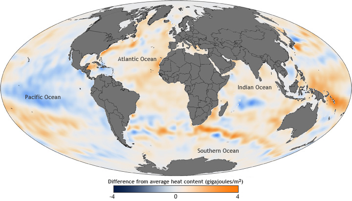 State Of The Climate: 2011 Ocean Heat Content | NOAA Climate.gov