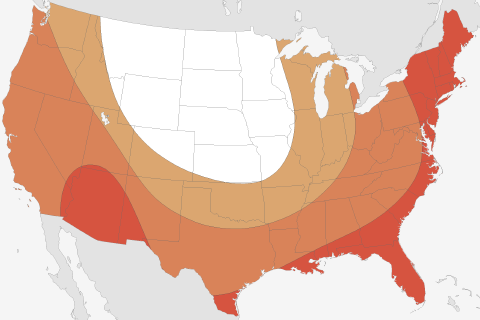 Where are the highest chances for a hot summer in 2017?