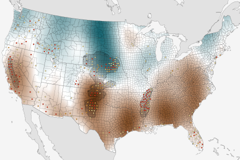 Groundwater declines across U.S. South over past decade