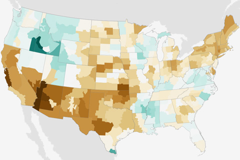 June 2020 landed in the warmest and driest thirds of the U.S. historical record 