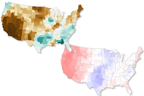 September 2020 was warm and dry in the U.S. West, cool in the middle, and wet in the South and Southeast