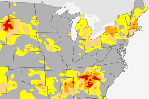 Drought is building in places other than California