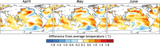 SST anomaly map