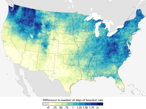 Precipitation totals map for CONUS