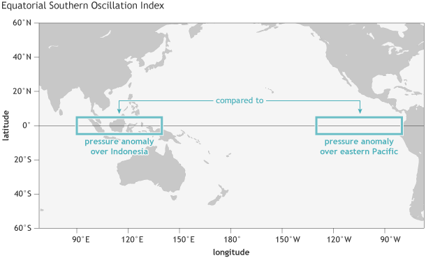 Map illustration of locations used for the equatorial SOI