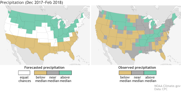 Precipitation forecast maps