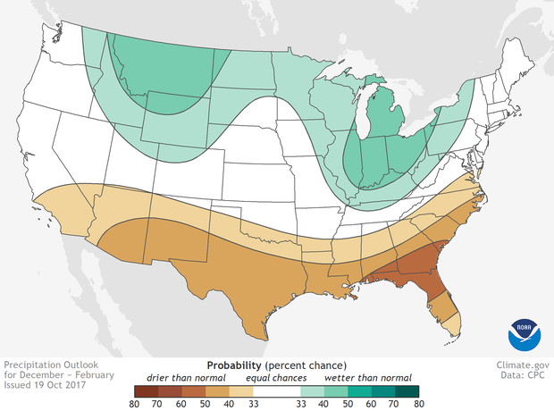 Precipitation outlook map