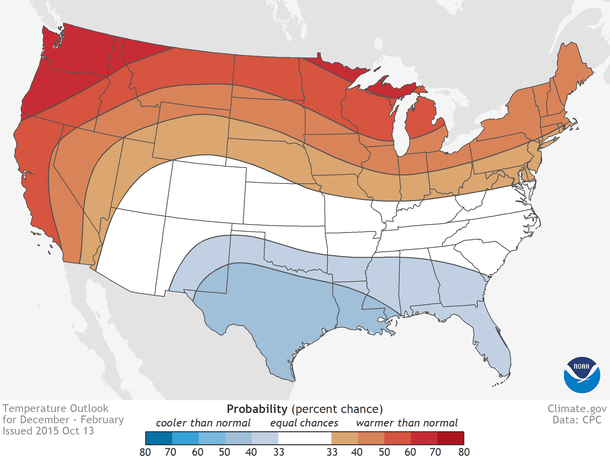 Temperature Outlook Dec 15- Feb 16