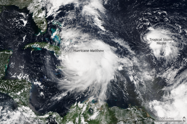 Hurricane Matthew making landfall