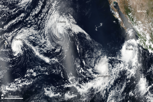 Eastern North Pacific Ocean on July 22, 2016