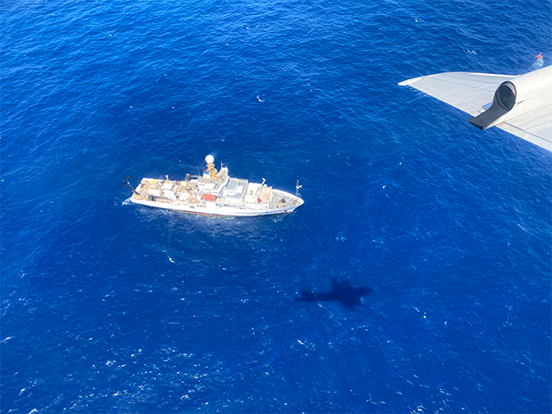 Aerial view of NOAA Ship Ronald Brown