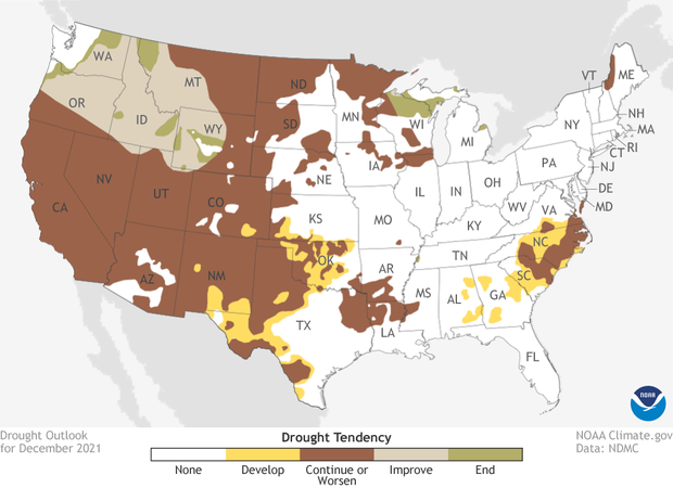 December 2021 Drought Outlook