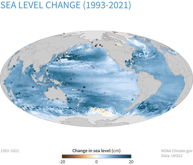 Climate Change: Global Sea Level | NOAA Climate.gov