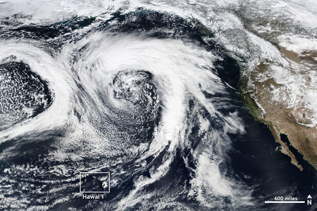 Satellite image of winter storm