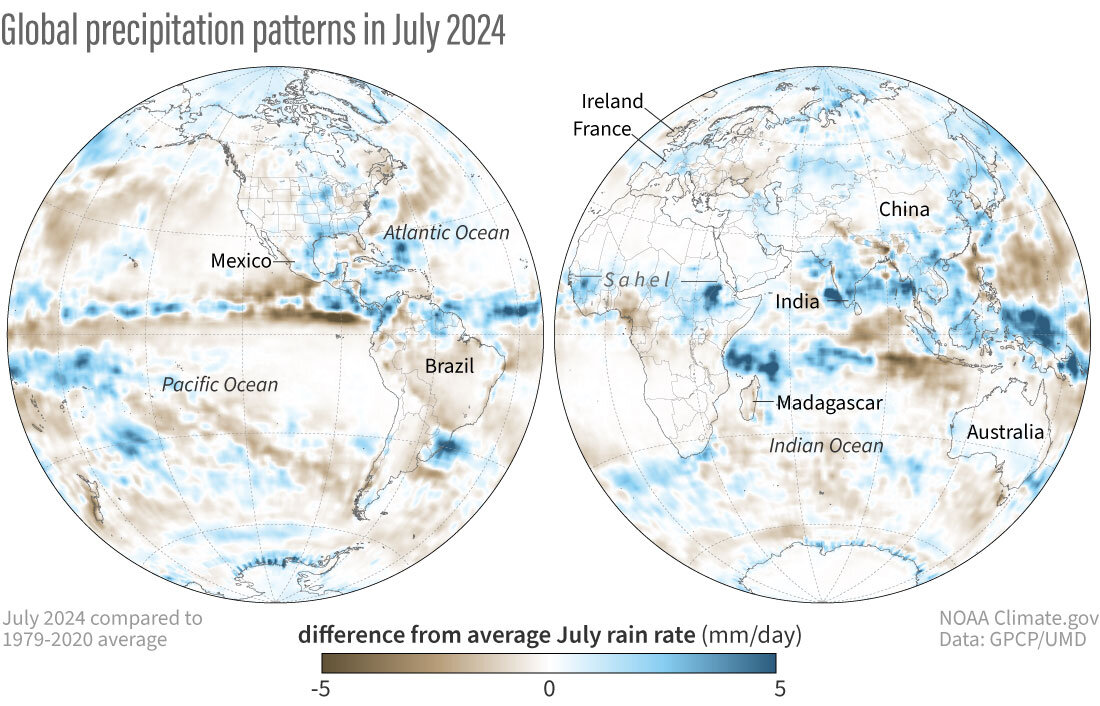 July 2024 UMD precipitation map