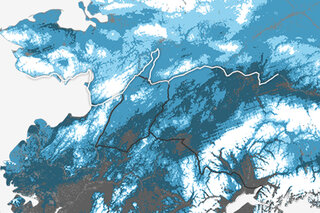 Map image for Lack of snow drives Iditarod start 250 miles north