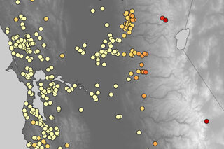 Map image for Mountain air becoming less brisk, more high-elevation observations needed