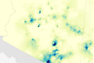 Map image for Monsoon causes deadly flash flood in Arizona