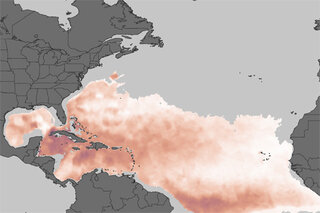 Map image for Deep layer of hurricane-friendly water still present in Caribbean Sea