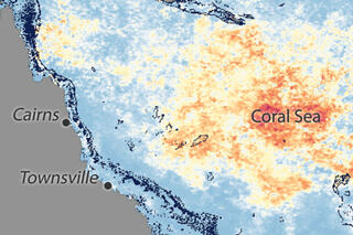 Map image for Second year of widespread bleaching underway on the Great Barrier Reef