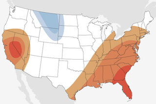 Map image for Temperature and precipitation outlooks for February 2020