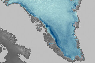 Map image for Less glitter: Greenland Ice Sheet continued to darken in summer 2012