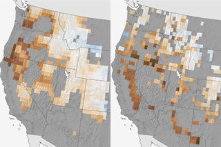 Map image for In some places, experimental NOAA models could have predicted Western snow drought eight months in advance 