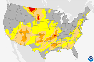 Map image for Dry Southwest still waiting on winter in January 2017