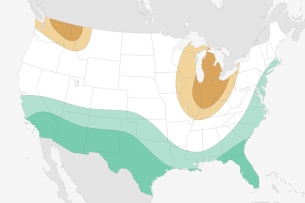 US precipitation outlook for winter 2014-15