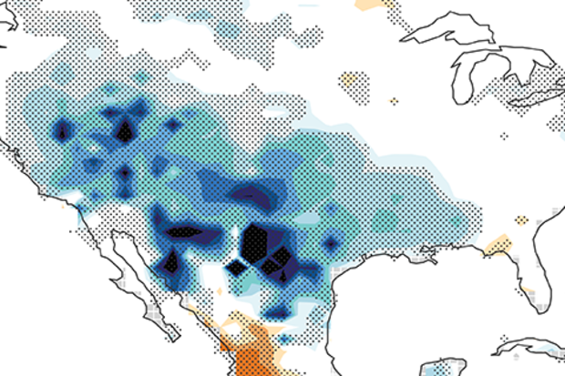 Change in wildfire probability