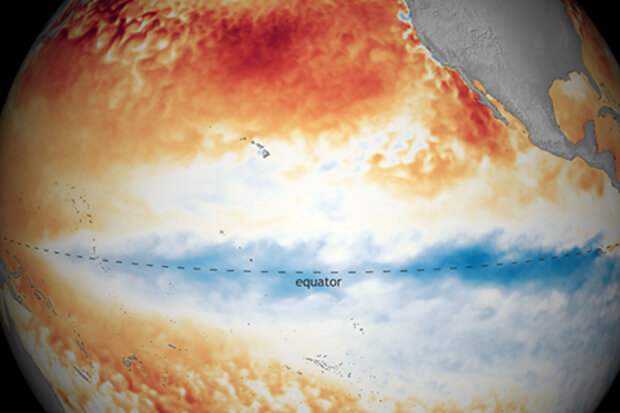 Sea surface temperature map